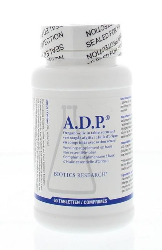 ADP Oregano emulsie time released 60 tabletten - NowVitamins - Biotics - 780053002908