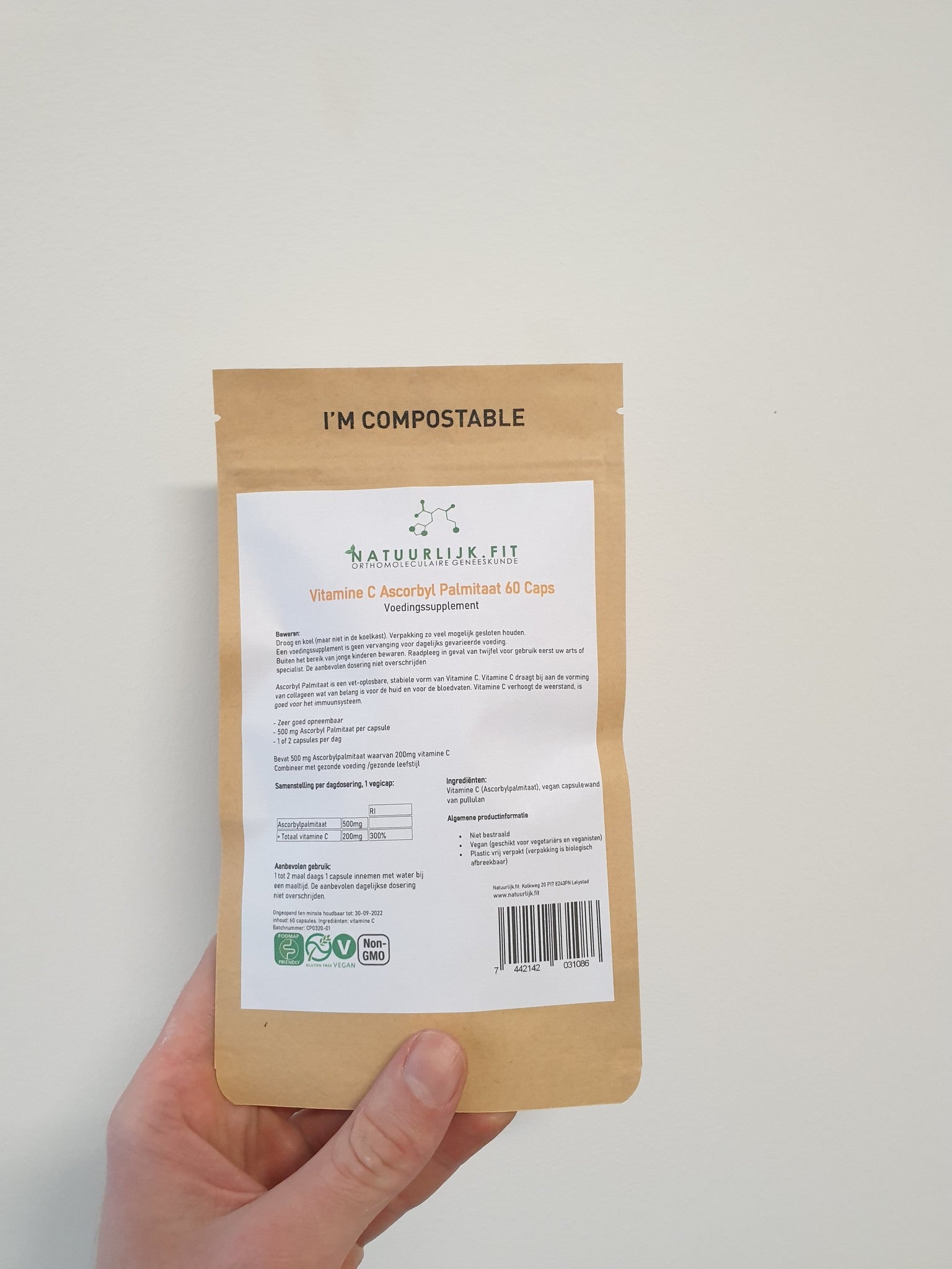 Vitamine C Ascorbylpalmitaat - NowVitamins - Natuurlijk.fit - 7442142031086