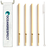 4 rietjes van bamboe - plastic vrij - NowVitamins - Oceansrespect - 31475239845955