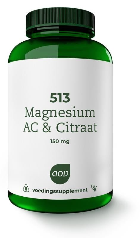 513 Magnesium AC & Citraat 150 mg - NowVitamins - AOV - 8715687705132