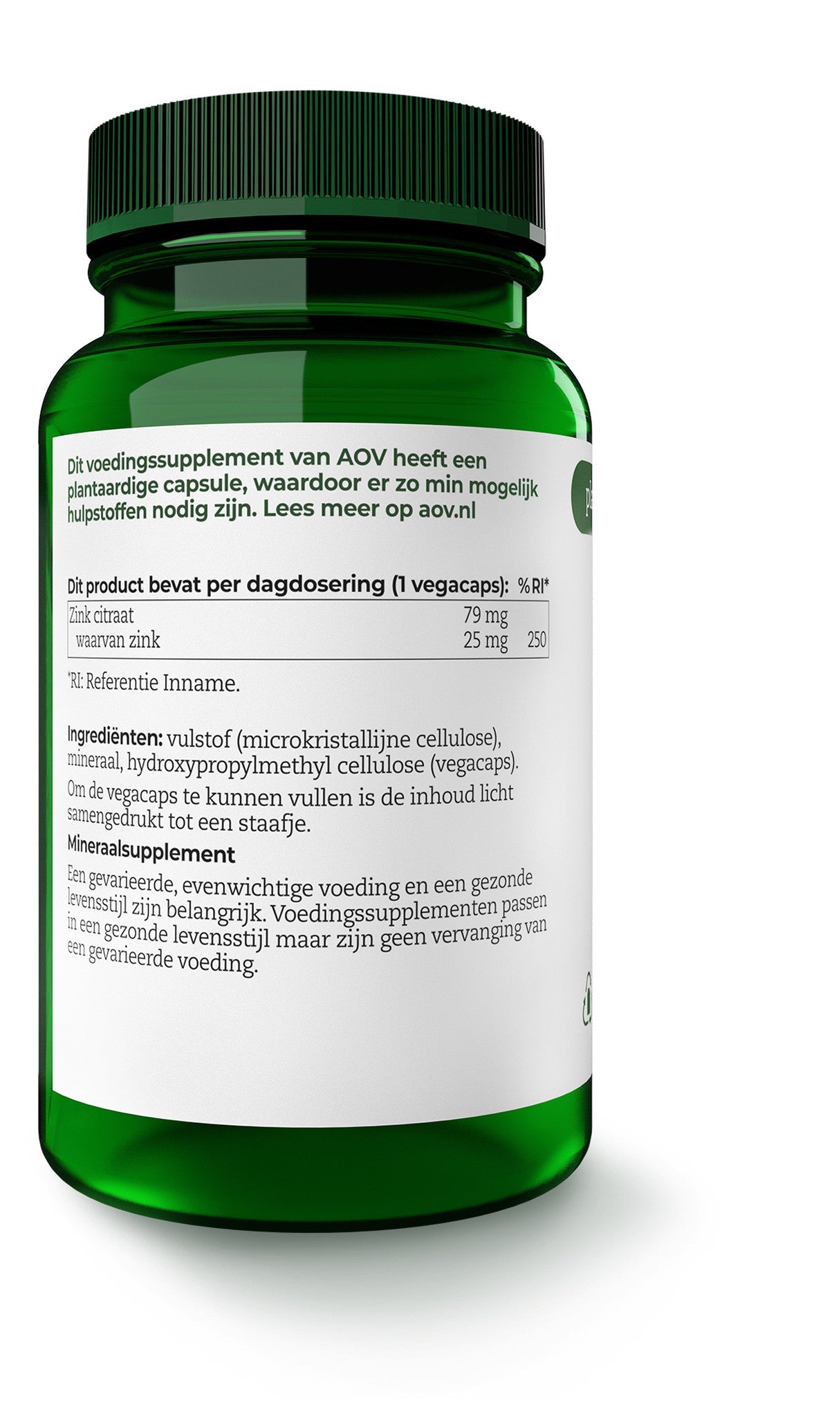 537 Zink citraat 25 mg - NowVitamins - AOV - 8715687705378