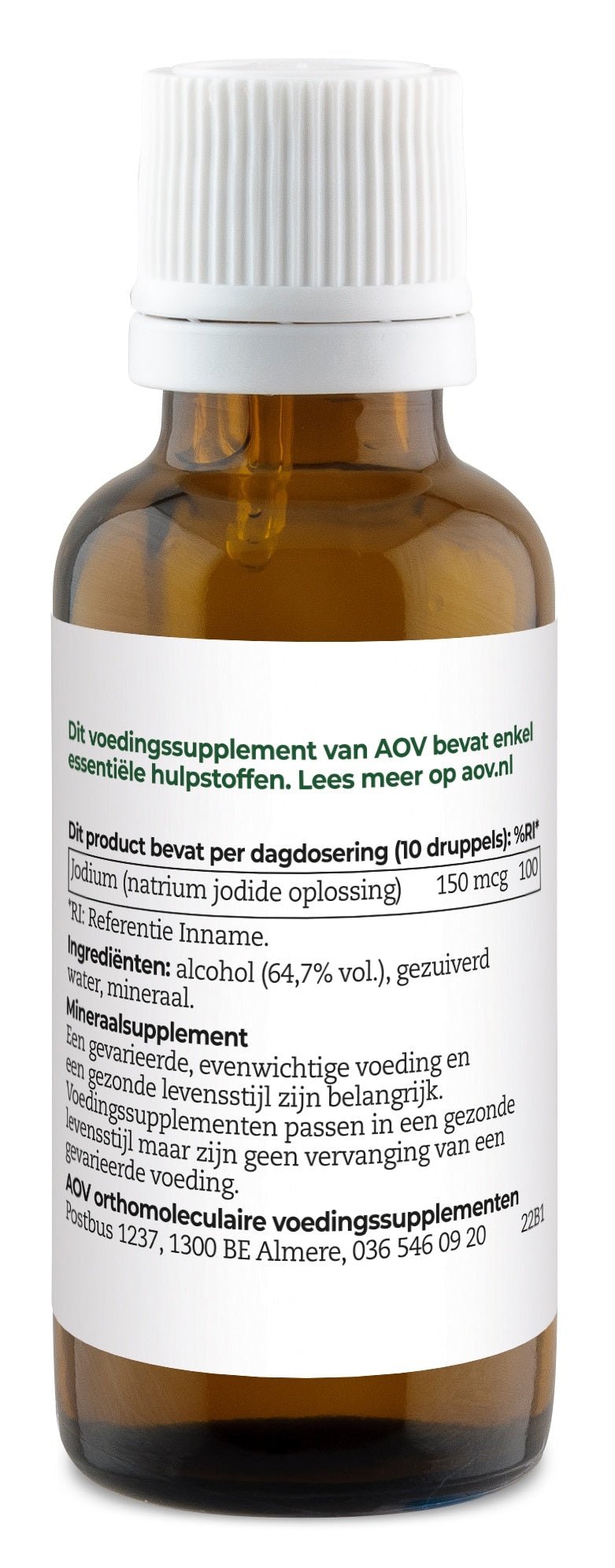 580 Jodium Vloeibaar nascent 150 mcg - NowVitamins - AOV - 8715687605807