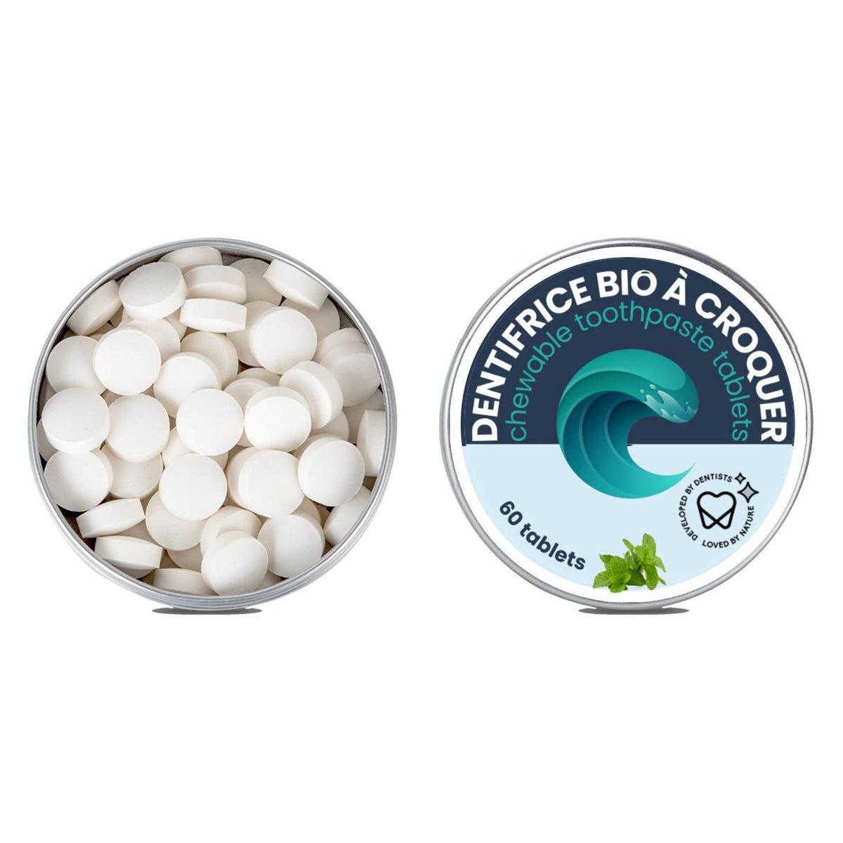 60 kauwbare tandpasta zuigtabletten - NowVitamins - Oceansrespect -