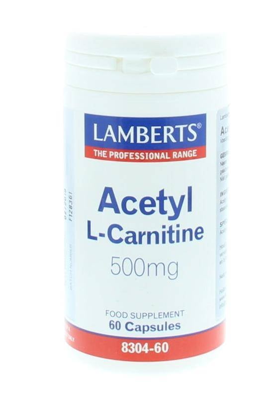 Acetyl l-carnitine 500 mg - NowVitamins - Lamberts - 5055148411060