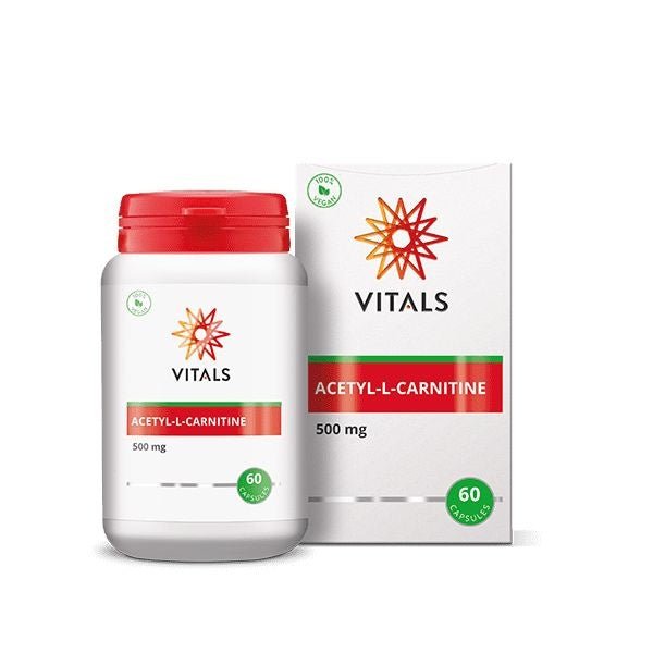 Acetyl-L-carnitine 500 mg - NowVitamins - Vitals - 8716717002863