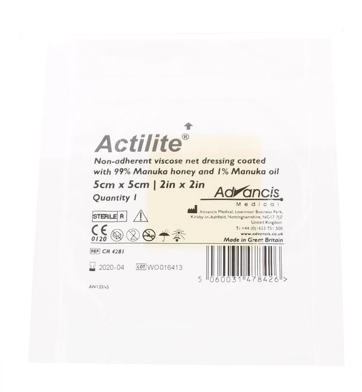 Actilite manuka non adh. netverband viscose 5 x 5 - NowVitamins - Advancis - 5060031478426