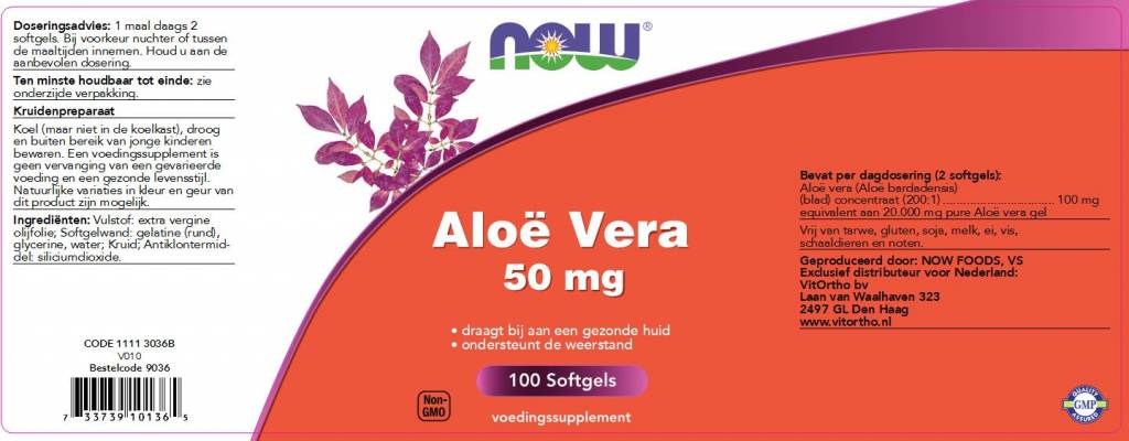 Aloë Vera 5000 mg - NowVitamins - NOW Foods - 733739101365