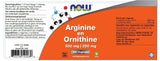 Arginine & Ornithine 500/250 mg - NowVitamins - NOW Foods - 733739102089