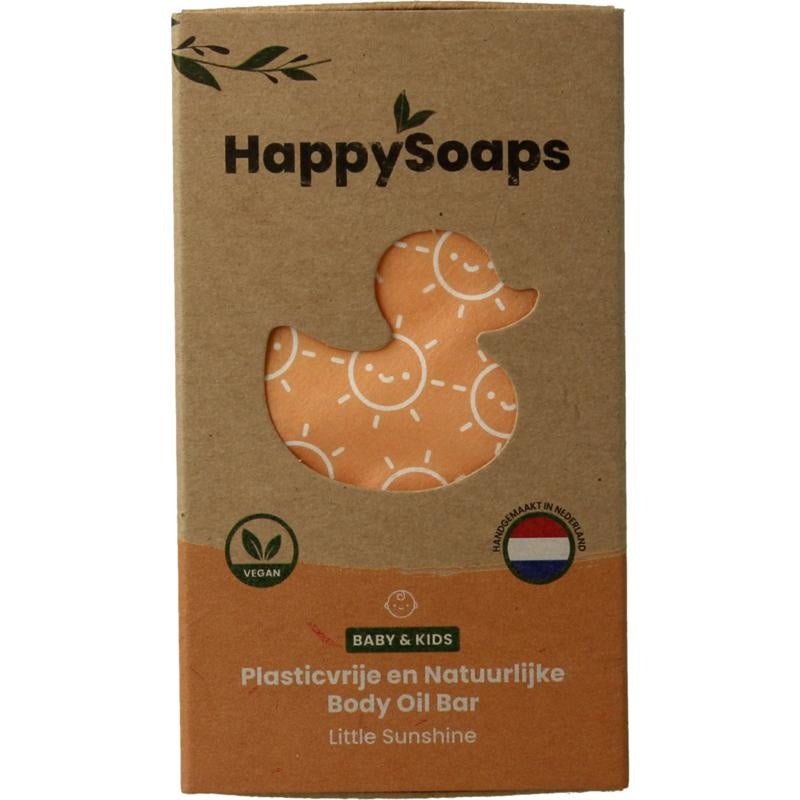 Baby & kids body oil bar little sunshine - NowVitamins - HappySoaps - 100% plasticvrije cosmetica - 8720572971219