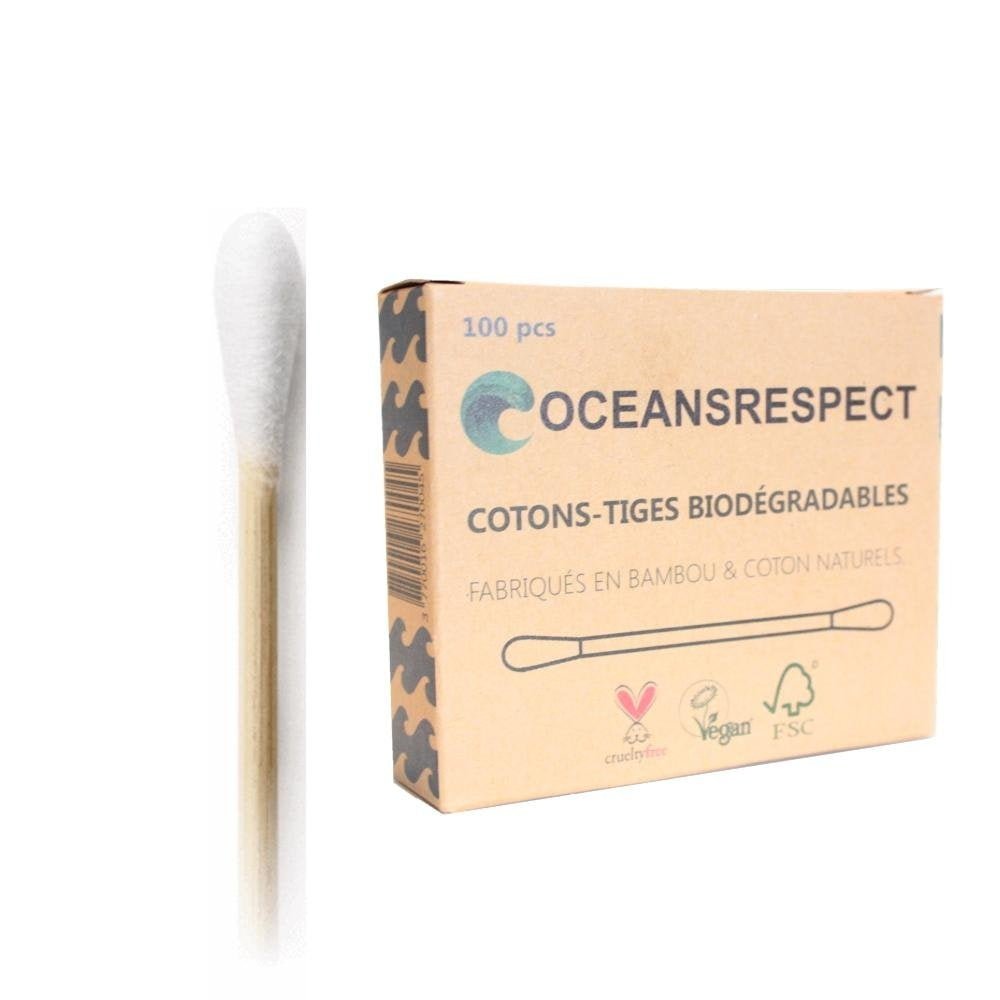 Bamboe wattenstaafje - Wit - NowVitamins - Oceansrespect - 3770016270045