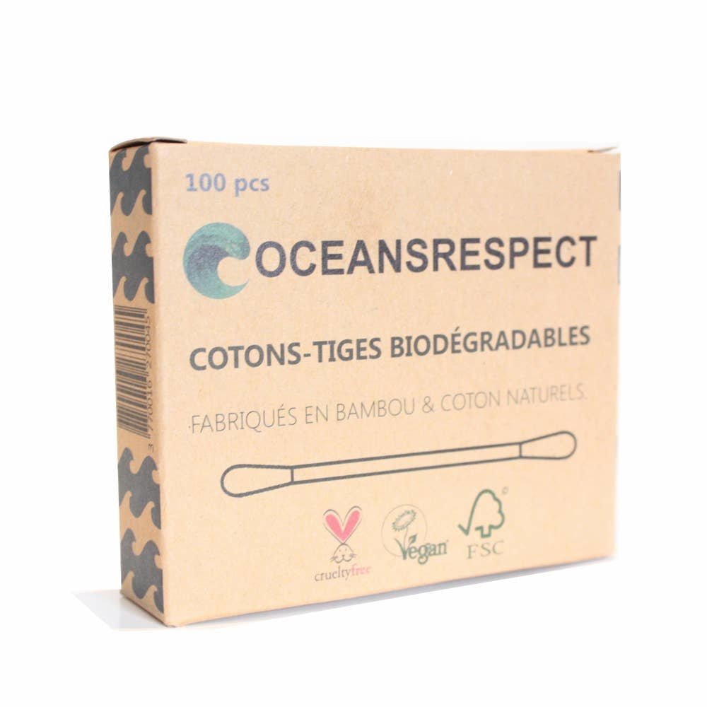 Bamboe wattenstaafje - Wit - NowVitamins - Oceansrespect - 3770016270045