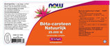 Bèta-caroteen Natuurlijk - NowVitamins - NOW Foods - 733739112880