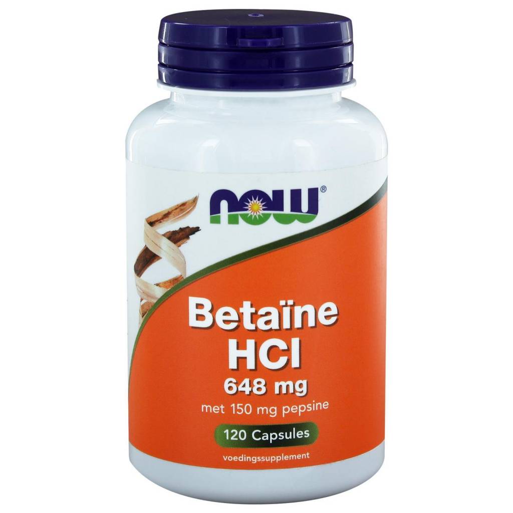 Betaïne HCl 648 mg - NowVitamins - NOW Foods - 733739102362