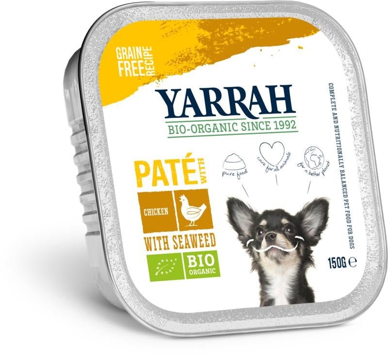 Biologisch hondenvoer pate met kip - NowVitamins - Yarrah - 8714265973116