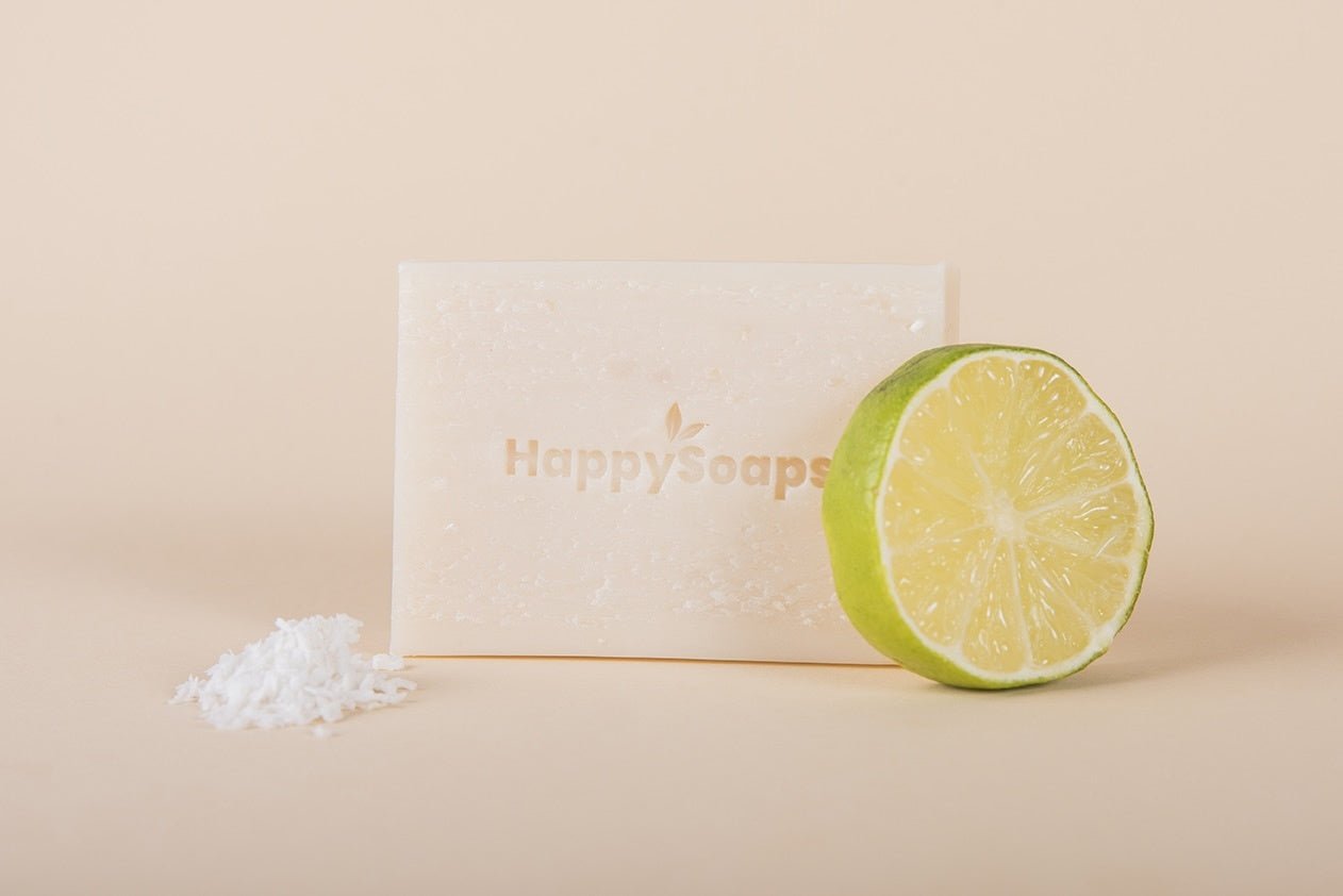 Body Wash Bar – Kokosnoot en Limoen - NowVitamins - HappySoaps - 100% plasticvrije cosmetica - 8720256109228