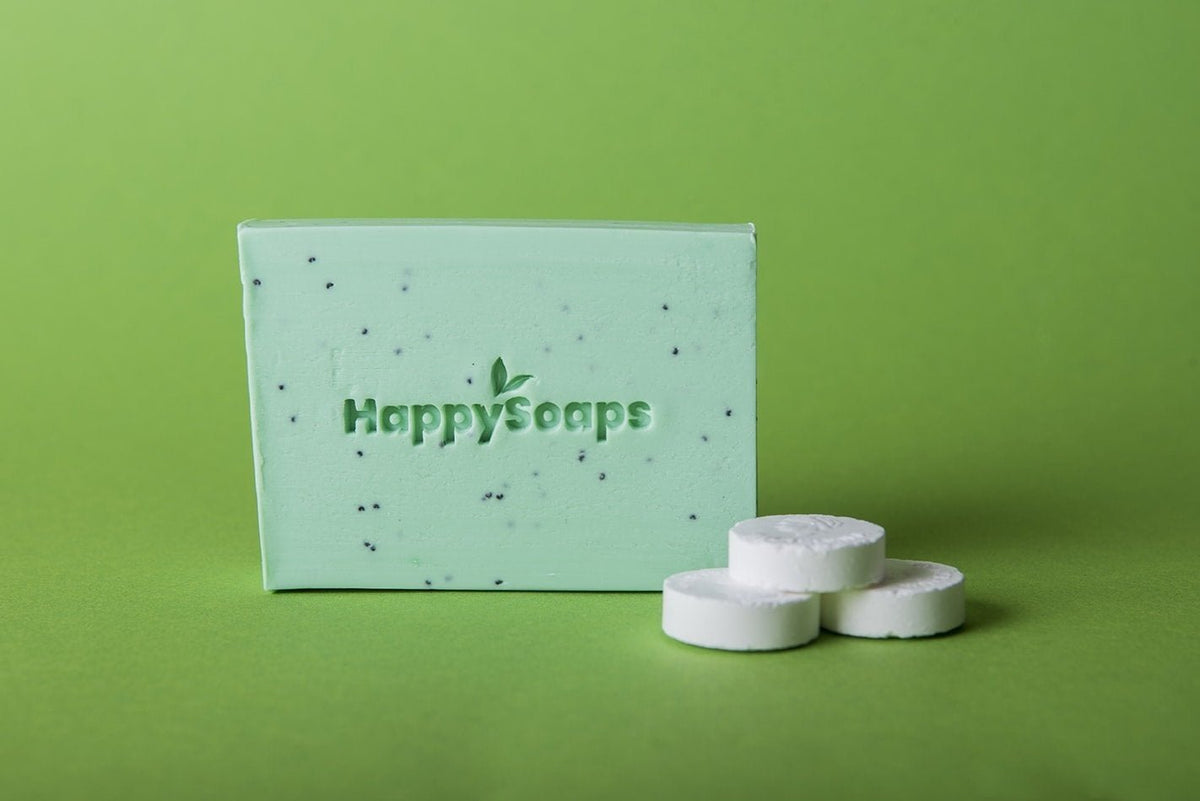 Body Wash Bar – Tea Tree en Pepermunt - NowVitamins - HappySoaps - 100% plasticvrije cosmetica - 8720256109259