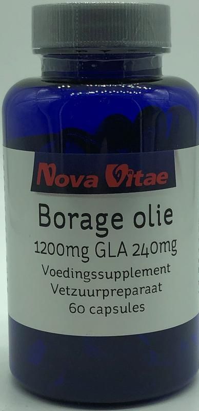 Borage olie 1200 mg GLA 240 mg - NowVitamins - Nova Vitae - 8717473094673