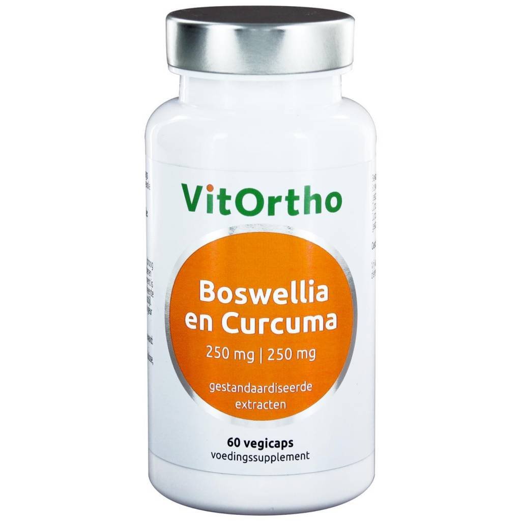 Boswellia 250 mg en Curcuma 250 mg - NowVitamins - VitOrtho - 8717056141947