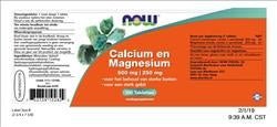 Calcium 500 mg en Magnesium 250 mg - NowVitamins - NOW Foods - 733739102829