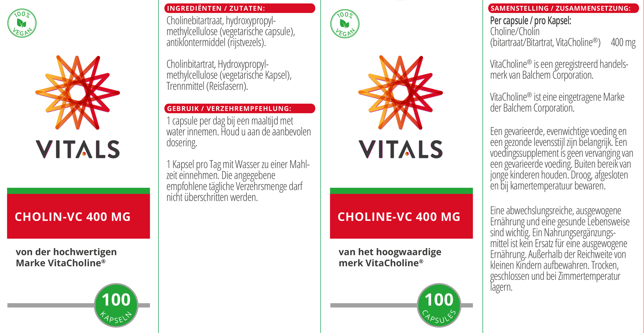 Choline-VC 400 mg - NowVitamins - Vitals - 8716717003945