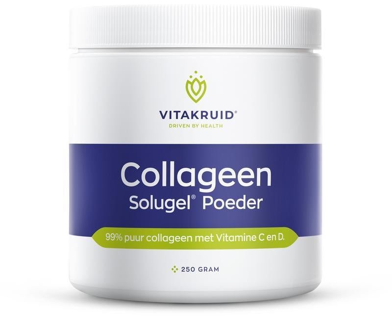 Collageen solugel poeder met C en D - NowVitamins - Vitakruid - 8717438691909