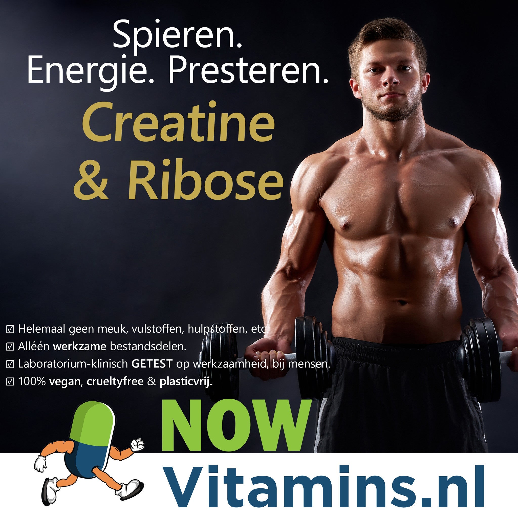 Creatine + Ribose - NowVitamins - NowVitamins.nl - 9502886799951