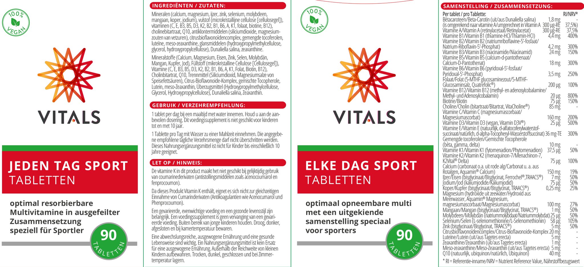 Elke dag sport - NowVitamins - Vitals - 8716717003938