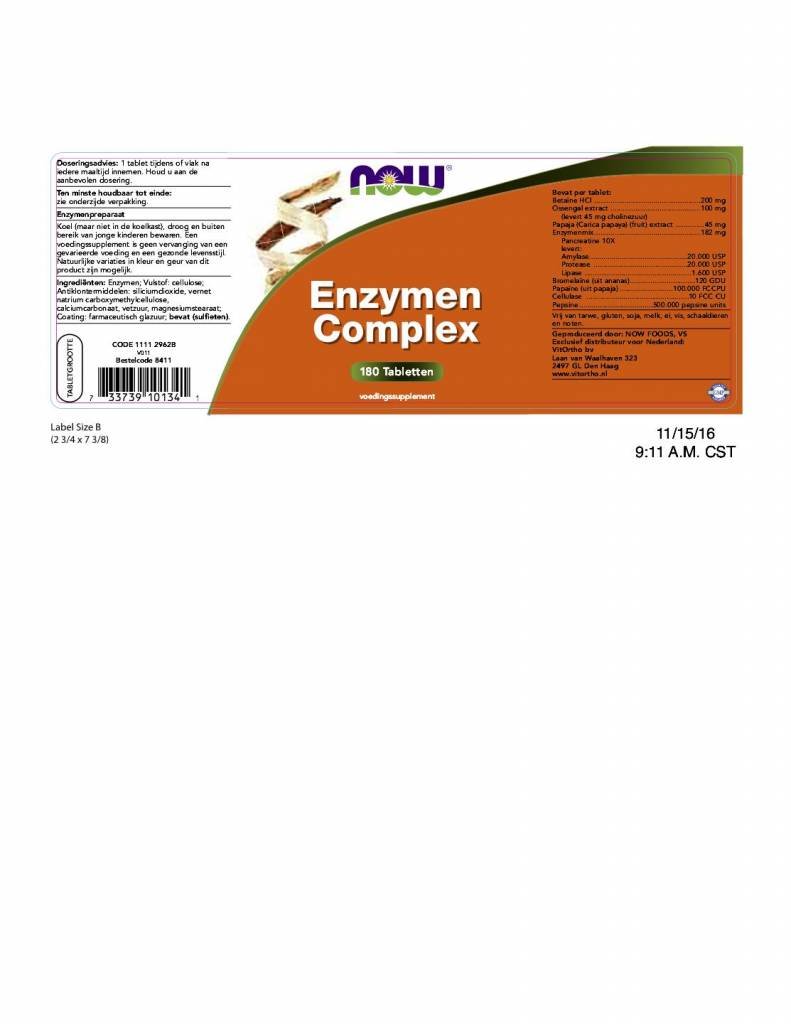 Enzymen Complex - NowVitamins - NOW Foods - 733739101341