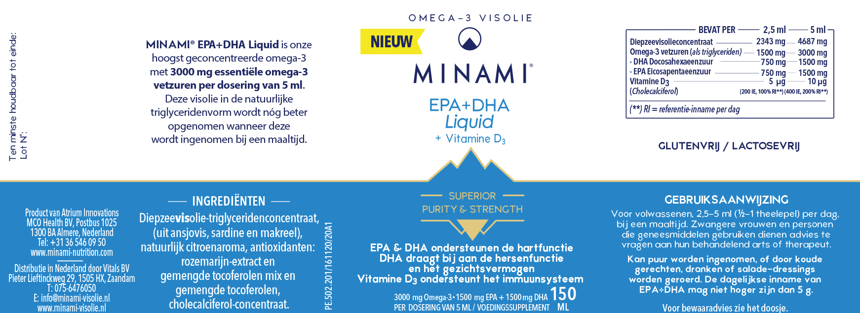 EPA & DHA liquid - NowVitamins - Minami - 8713975500582