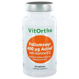 Foliumzuur 400 μg Actief met vitamine B12 - NowVitamins - VitOrtho - 8717056140223