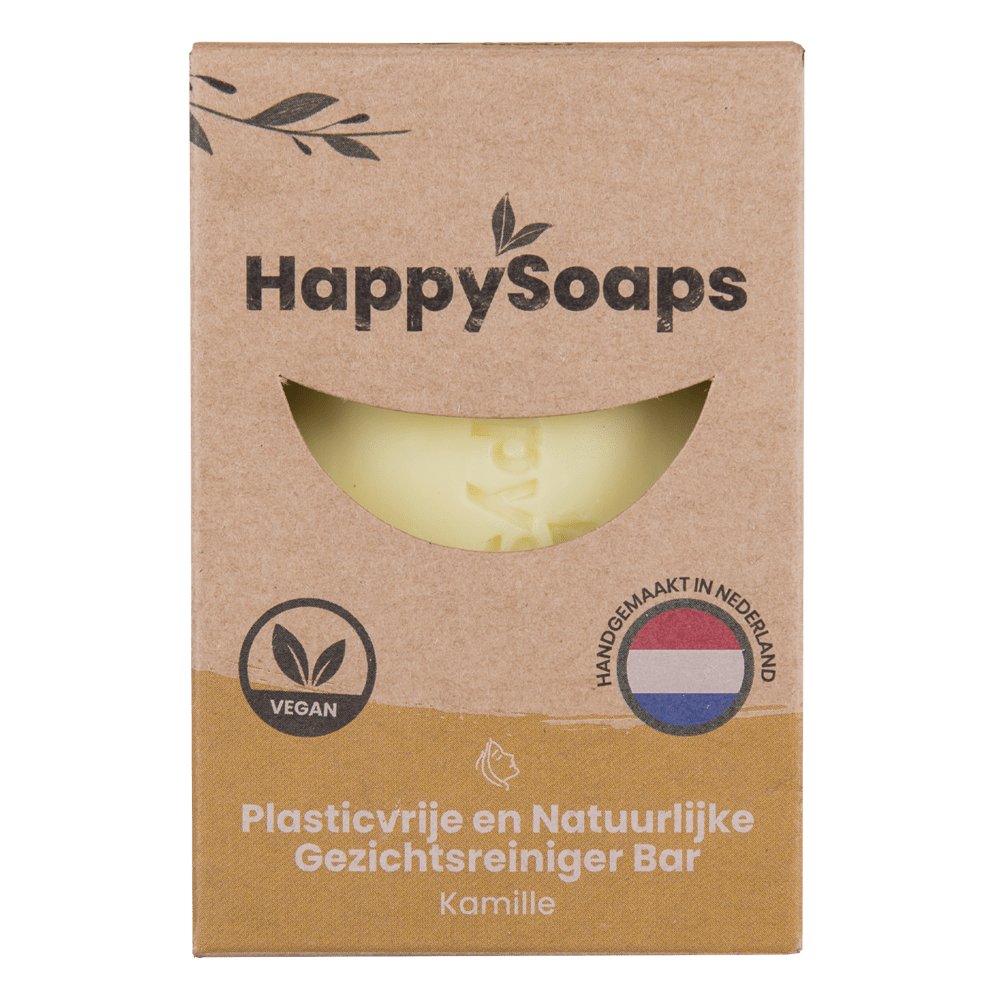 Gezichtsreiniger Bar – Kamille - NowVitamins - HappySoaps - 100% plasticvrije cosmetica - 8720256109495