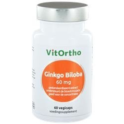 Ginkgo Biloba Extract 60 mg - NowVitamins - VitOrtho - 8717056145556