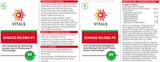 Ginkgo biloba PS 480 mg - NowVitamins - Vitals - 8716717003914