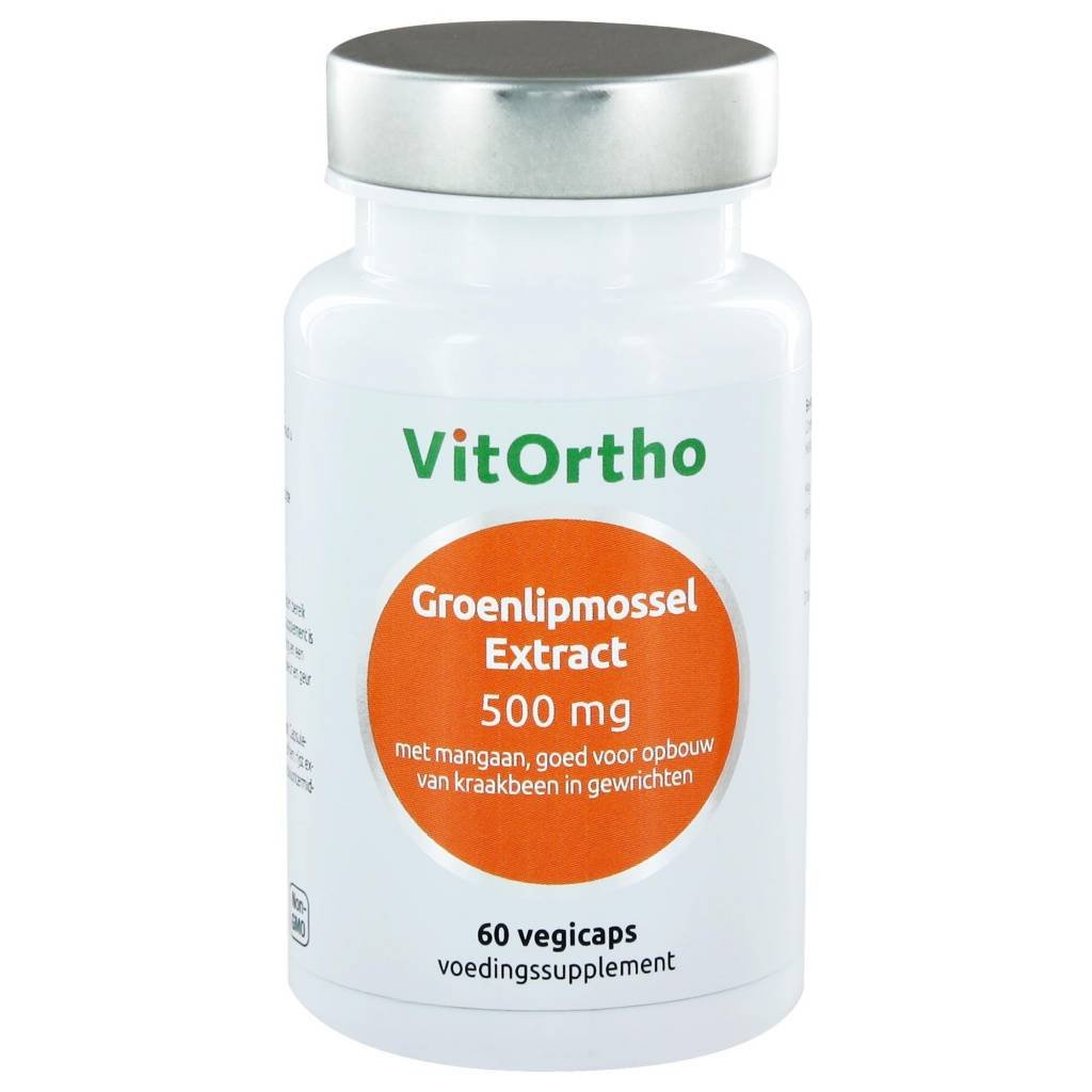 Groenlipmossel Extract 500 mg - NowVitamins - VitOrtho - 8717056140759