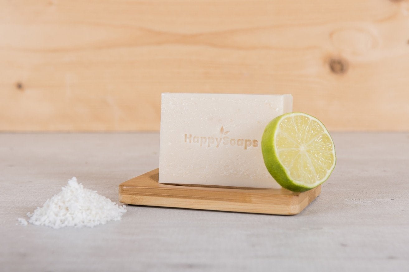 Happy Body Bar - Kokosnoot & Limoen - NowVitamins - HappySoaps - 100% plasticvrije cosmetica -