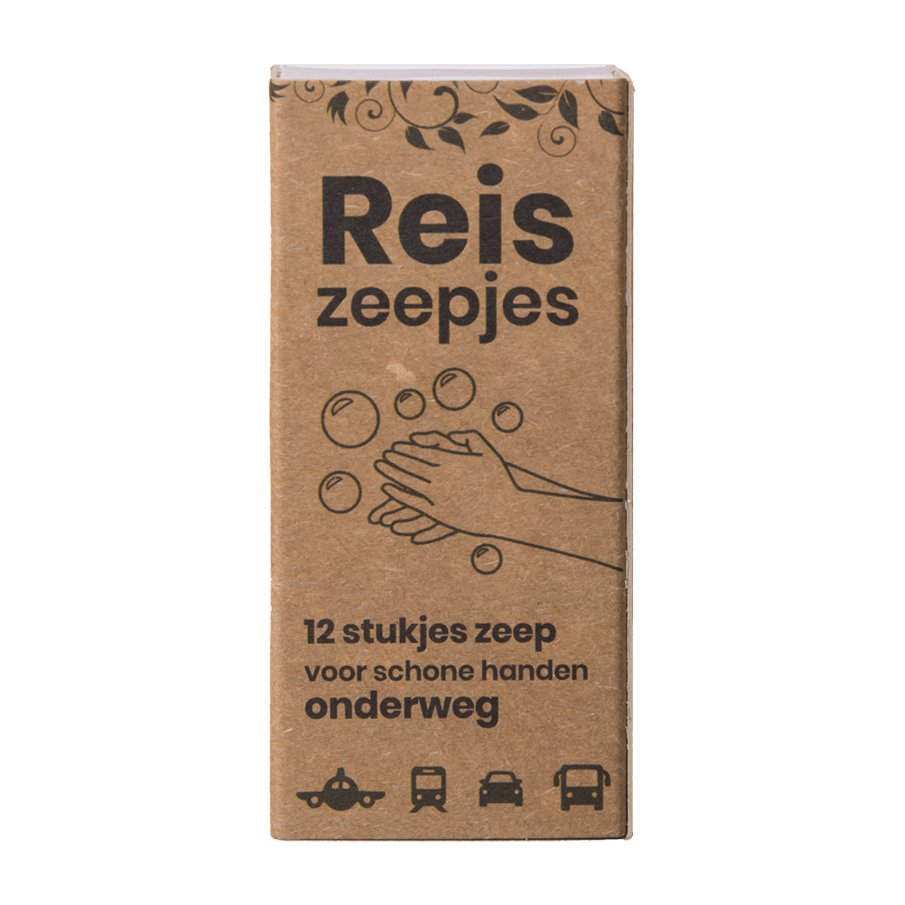 Happy Mini Reis- en Toiletzeepjes (12 stuks) - NowVitamins - HappySoaps - 100% plasticvrije cosmetica - 8719322915771