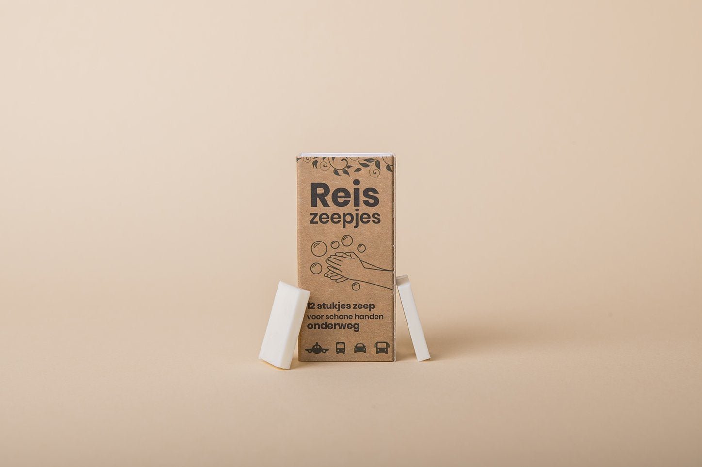 Happy Mini Reis- en Toiletzeepjes (12 stuks) - NowVitamins - HappySoaps - 100% plasticvrije cosmetica - 8719322915771