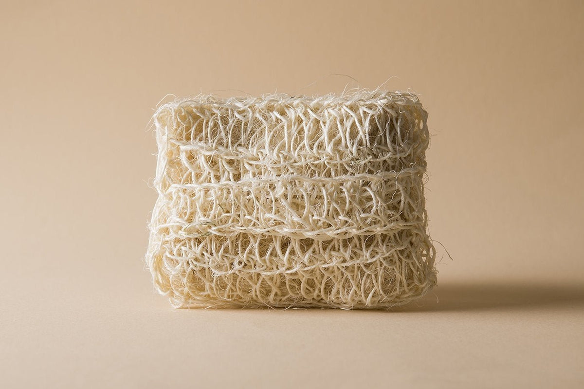 Happy Scrub Handschoen - Sisal en Katoen - NowVitamins - HappySoaps - 100% plasticvrije cosmetica -