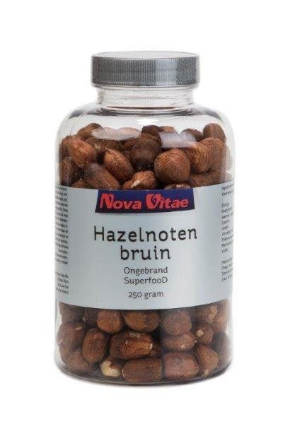 Hazelnoten bruin ongebrand raw - NowVitamins - Nova Vitae - 8717473103900