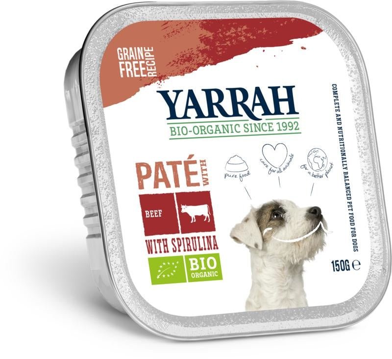 Hondenvoer pate met rund en kip bio - NowVitamins - Yarrah - 8714265973130