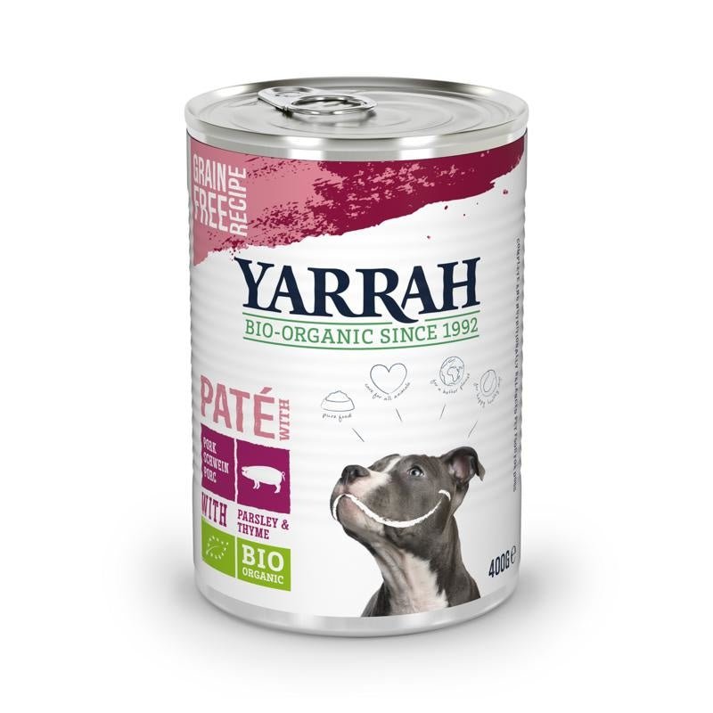 Hondenvoer pate met varkensvlees bio - NowVitamins - Yarrah - 8714265975165