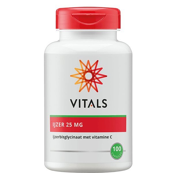 IJzer 25 mg met Vitamine C - NowVitamins - Vitals - 8716717002931