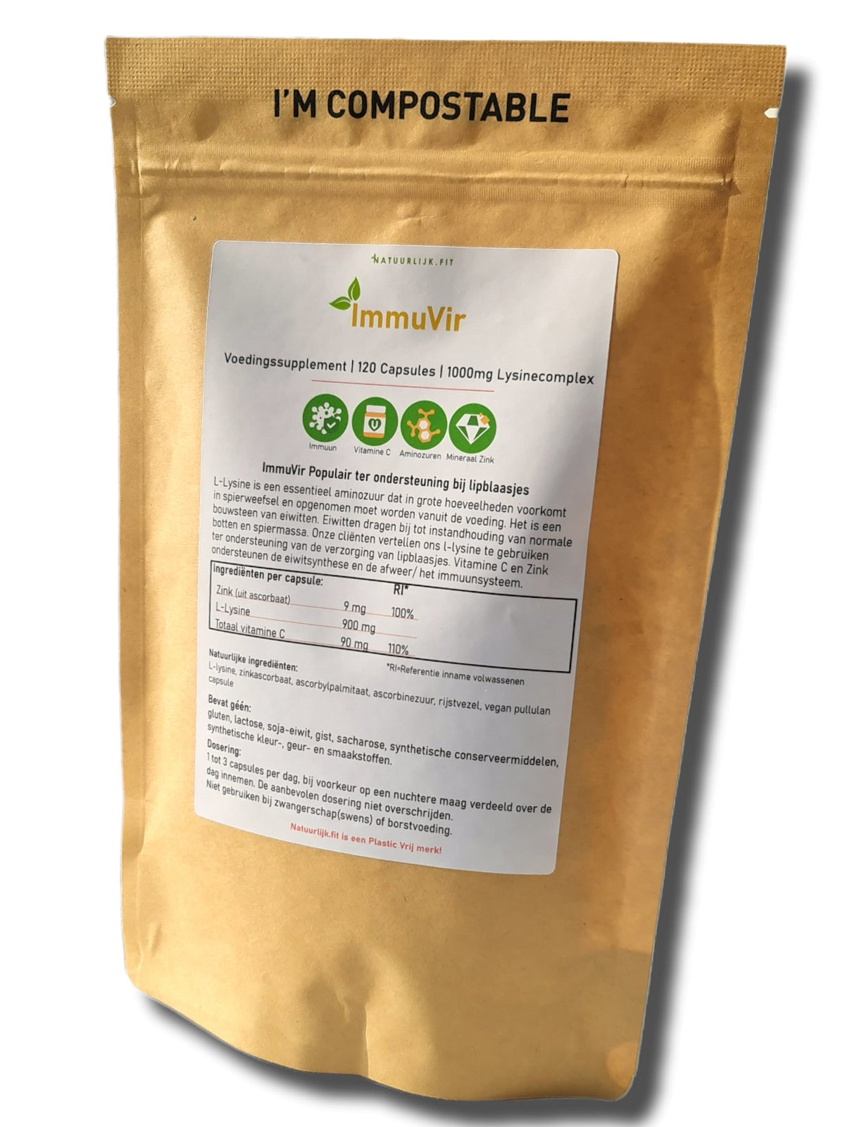Immuvir Lysine complex - NowVitamins - Natuurlijk.fit - 7141225583312