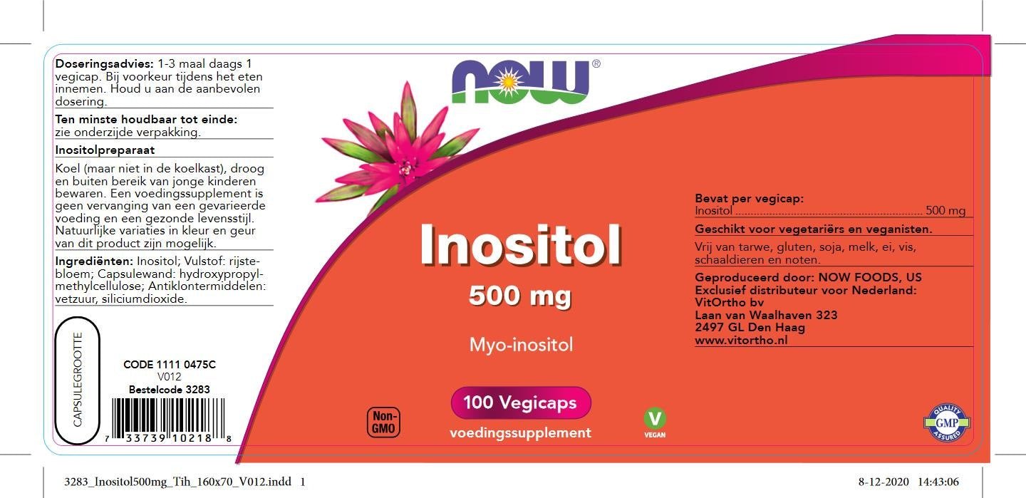 Inositol 500 mg - NowVitamins - NOW Foods - 733739102188