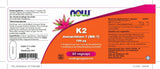 K2 Menachinon 7 100 µg - NowVitamins - NOW Foods - 733739114440