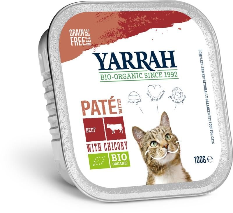 Kattenvoer pate met rund en kip bio - NowVitamins - Yarrah - 8714265973147