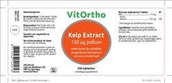 Kelp Extract (150 μg jodium) - NowVitamins - VitOrtho - 8717056140216