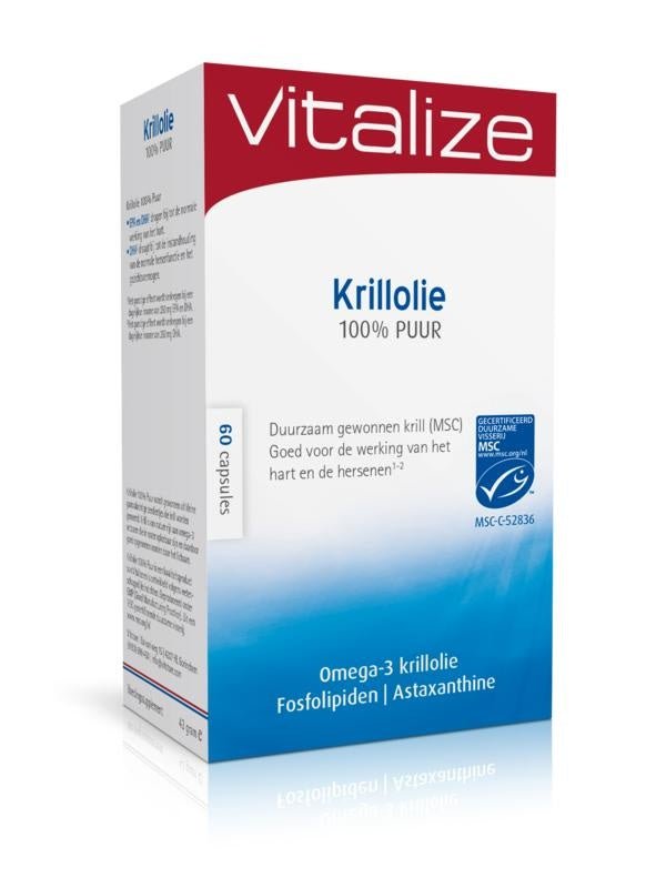 Krillolie 100% puur (MSC) - NowVitamins - Vitalize - 8717344370738