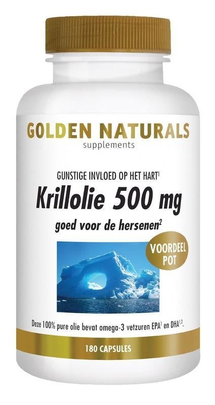 Krillolie 500 mg - NowVitamins - Golden Naturals - 8718164647192