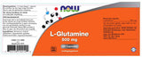 L-Glutamine 500mg - NowVitamins - NOW Foods - 733739102102